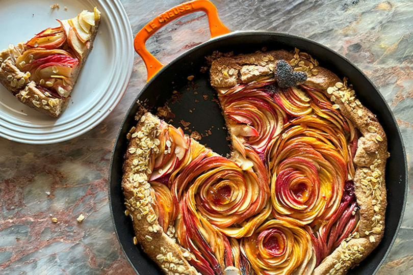 Rye Apple Swirl Tart